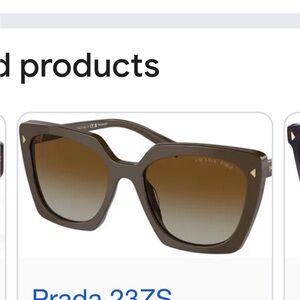 Prada Oversized Brown Square Sunglasses with Gradient Lenses